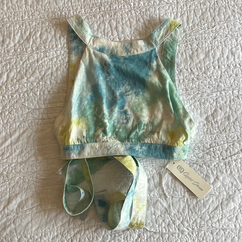 Sky to Moon High Neck Cropped Top with open back